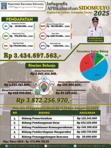 Infografis APBKal Sidomulyo Tahun Anggaran 2025