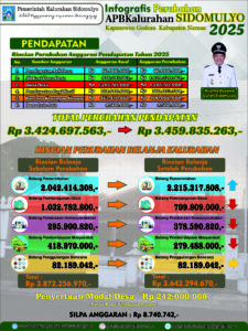 Infografis APBKal Perubahan Kalurahan Sidomulyo Tahun Anggaran 2025